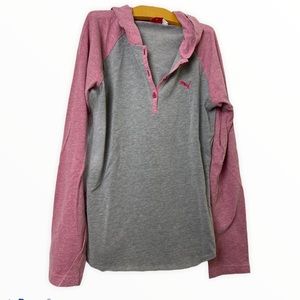 Small Puma long sleeve tshirt with hoodie